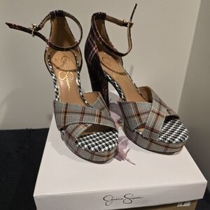 Jessica Simpson Plaid and Houndstooth Women's Heels
